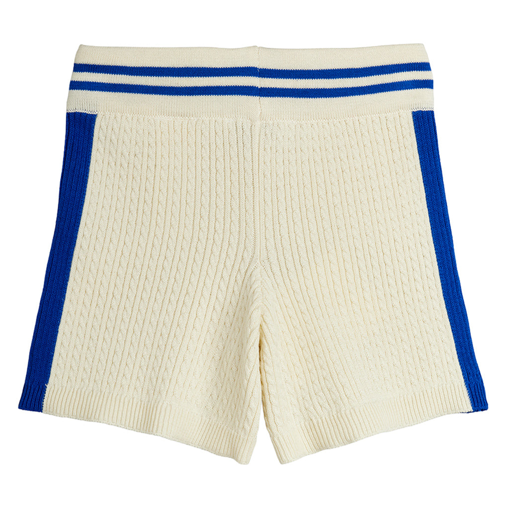 Mini Rodini Child Cable Knit Shorts White