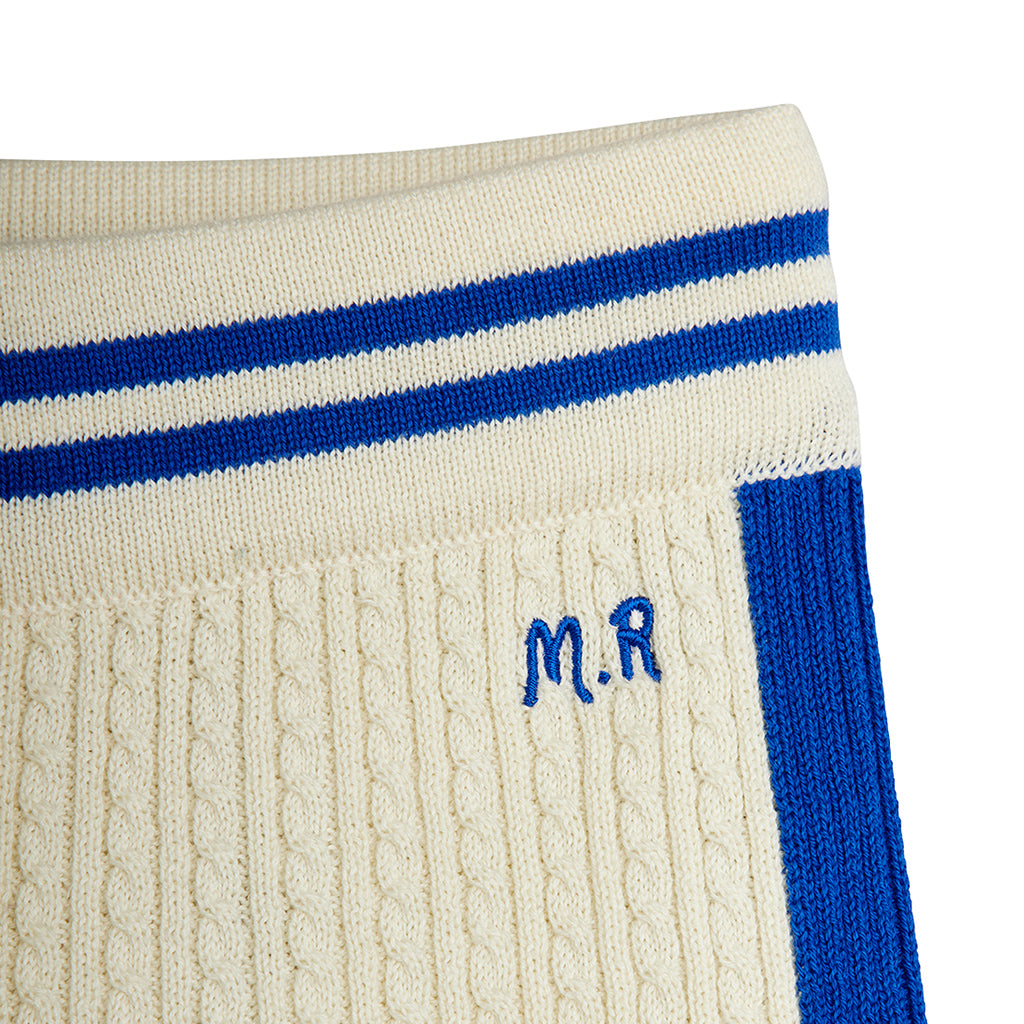Mini Rodini Child Cable Knit Shorts White