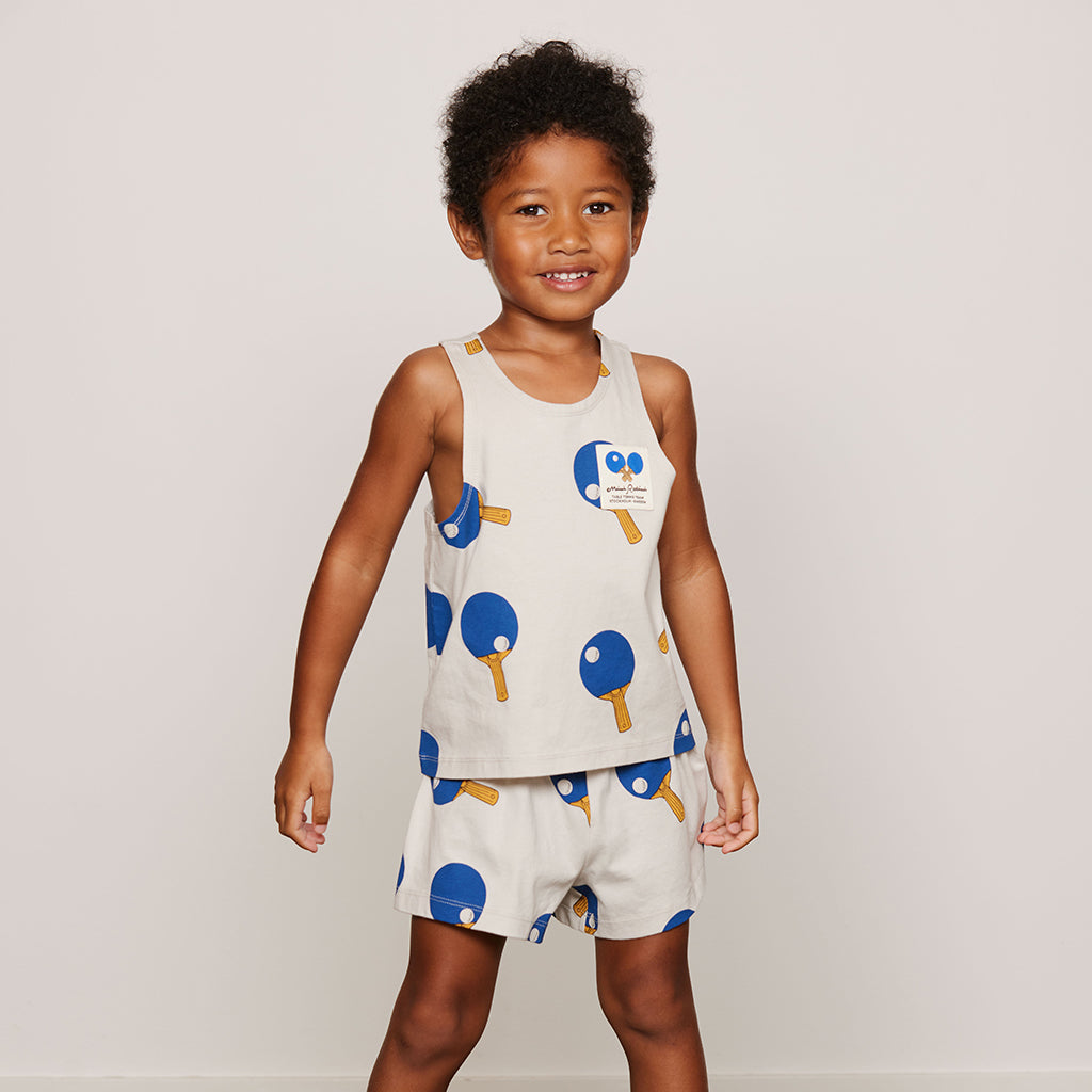 Mini Rodini Child Shorts Table Tennis Print Grey