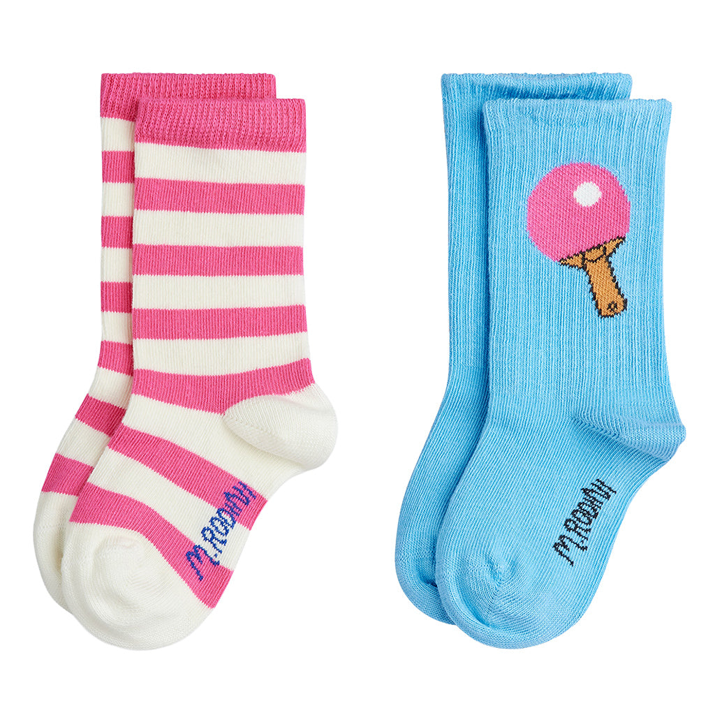Mini Rodini Baby And Child Set Of 2 Socks Table Tennis Pink