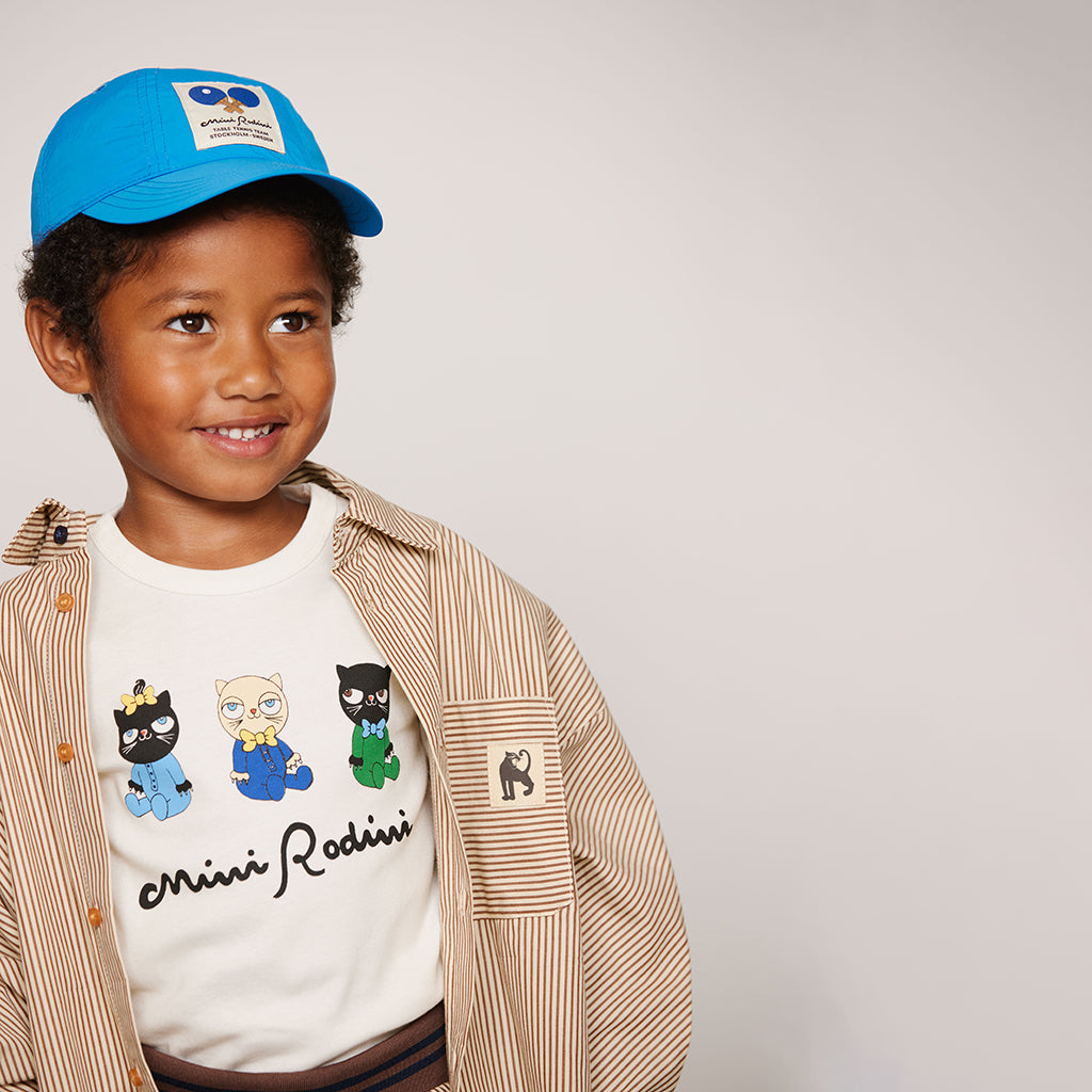 Mini Rodini Child Hat Table Tennis Patch Blue