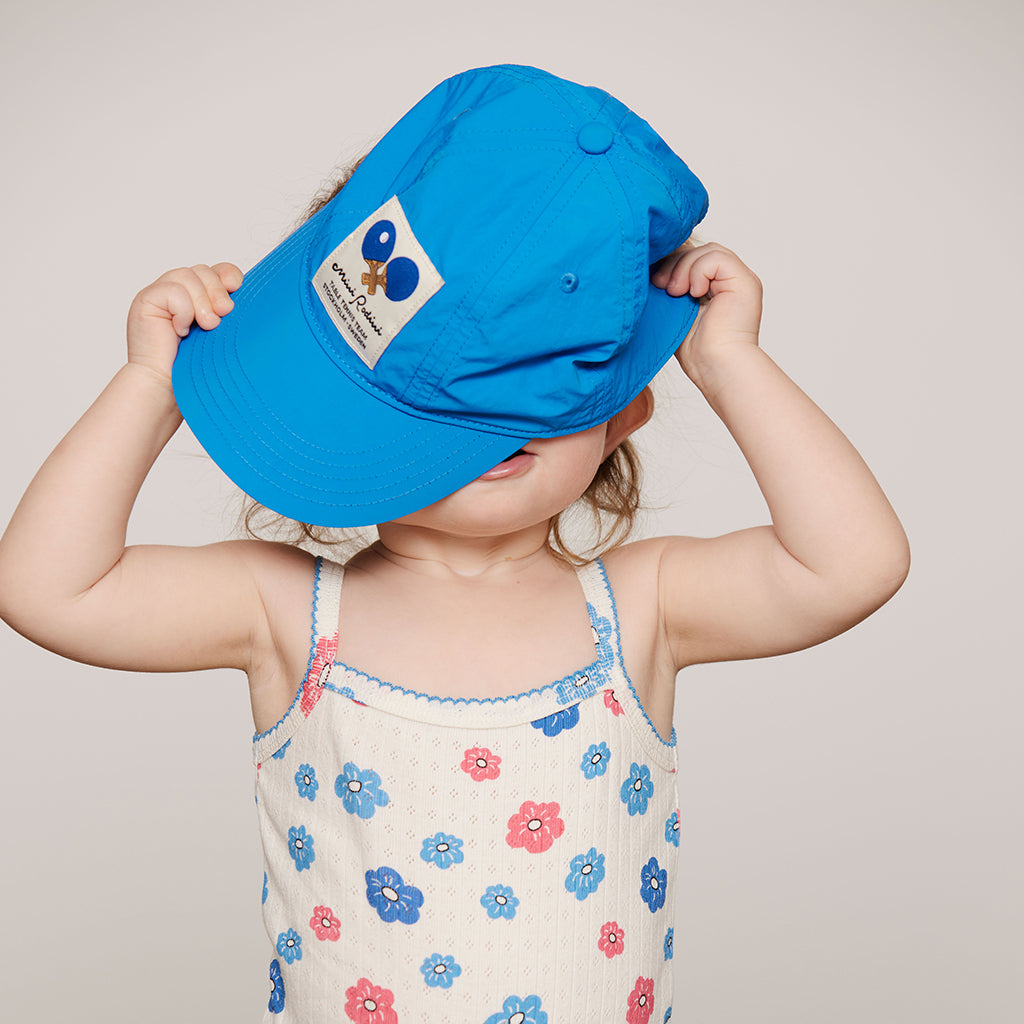 Mini Rodini Child Hat Table Tennis Patch Blue