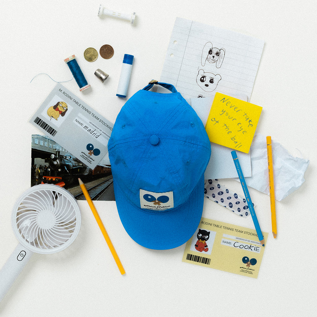Mini Rodini Child Hat Table Tennis Patch Blue