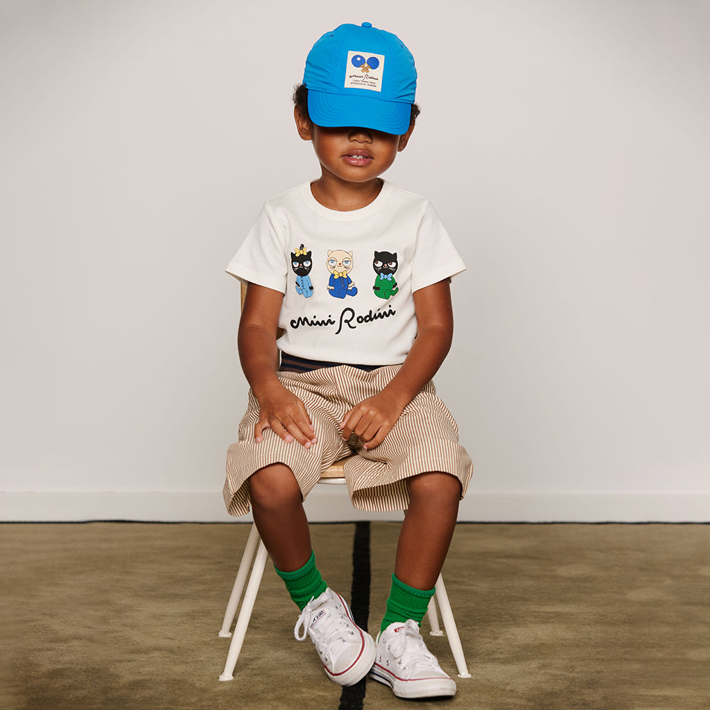 Mini Rodini Child Hat Table Tennis Patch Blue