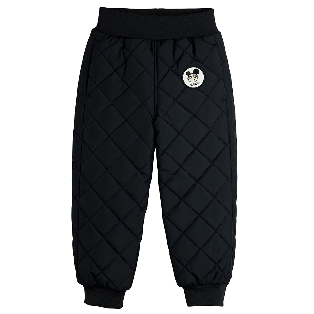 Mini Rodini Child Quilted Pants Black