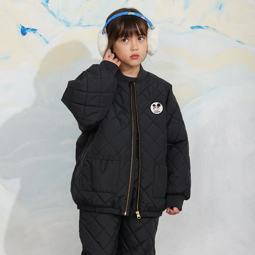 Mini Rodini Child Quilted Pants Black