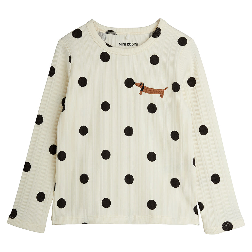 Mini Rodini Child T-shirt Dots Print Cream