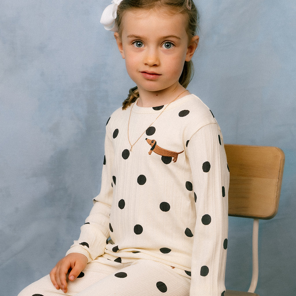 Mini Rodini Child T-shirt Dots Print Cream