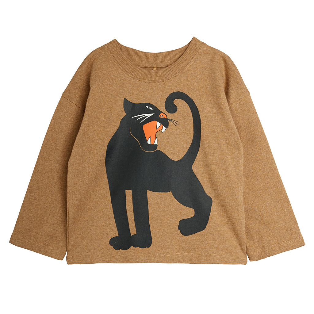 Mini Rodini Child T-shirt Panther Print Brown