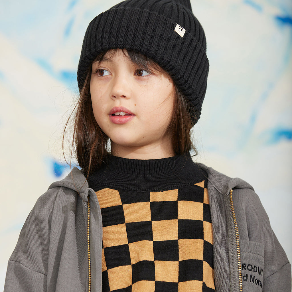 Mini Rodini Child Hooded Sweatshirt Field Notes Pocket Grey