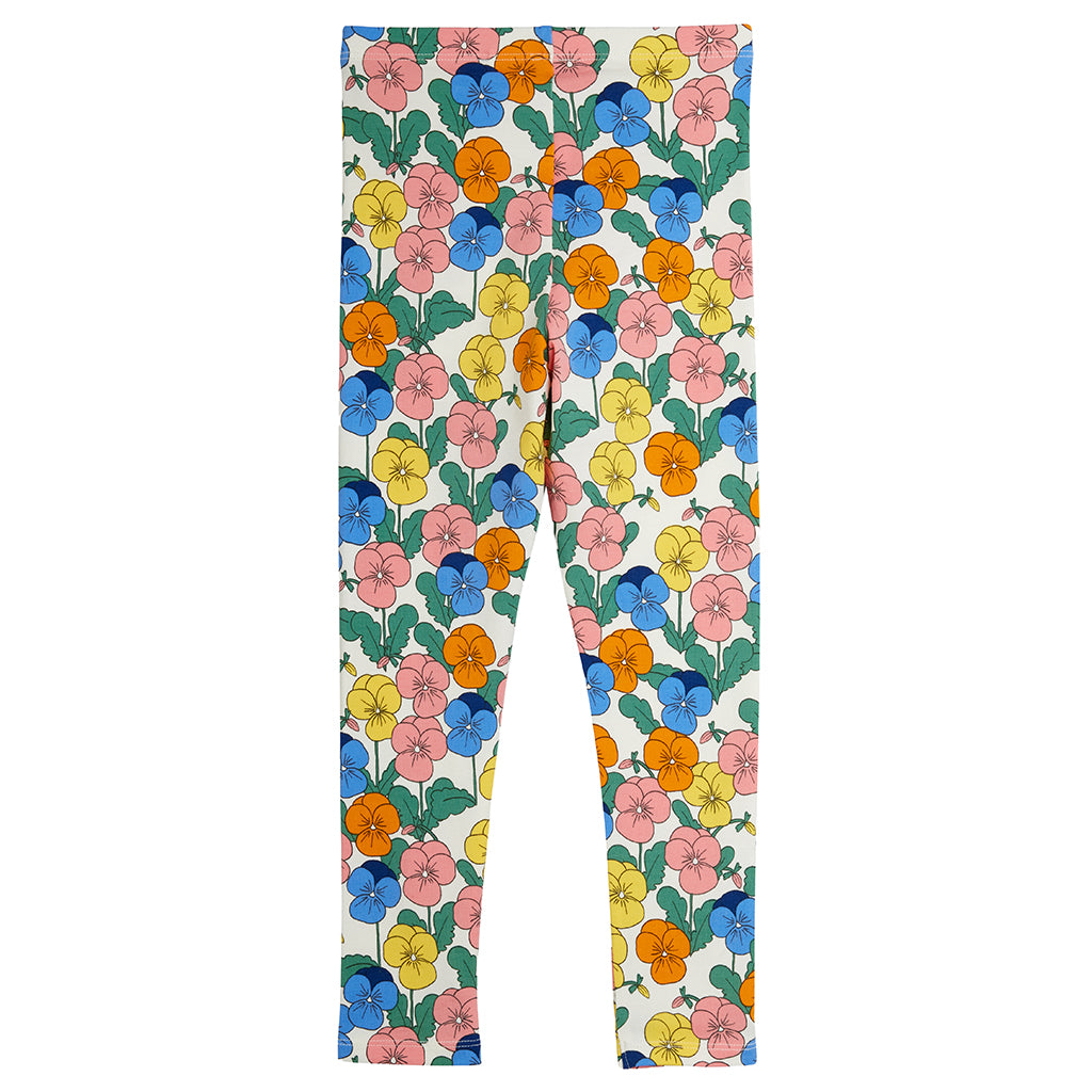 Mini Rodini Child Leggings Violas Flowers Print Multicolour