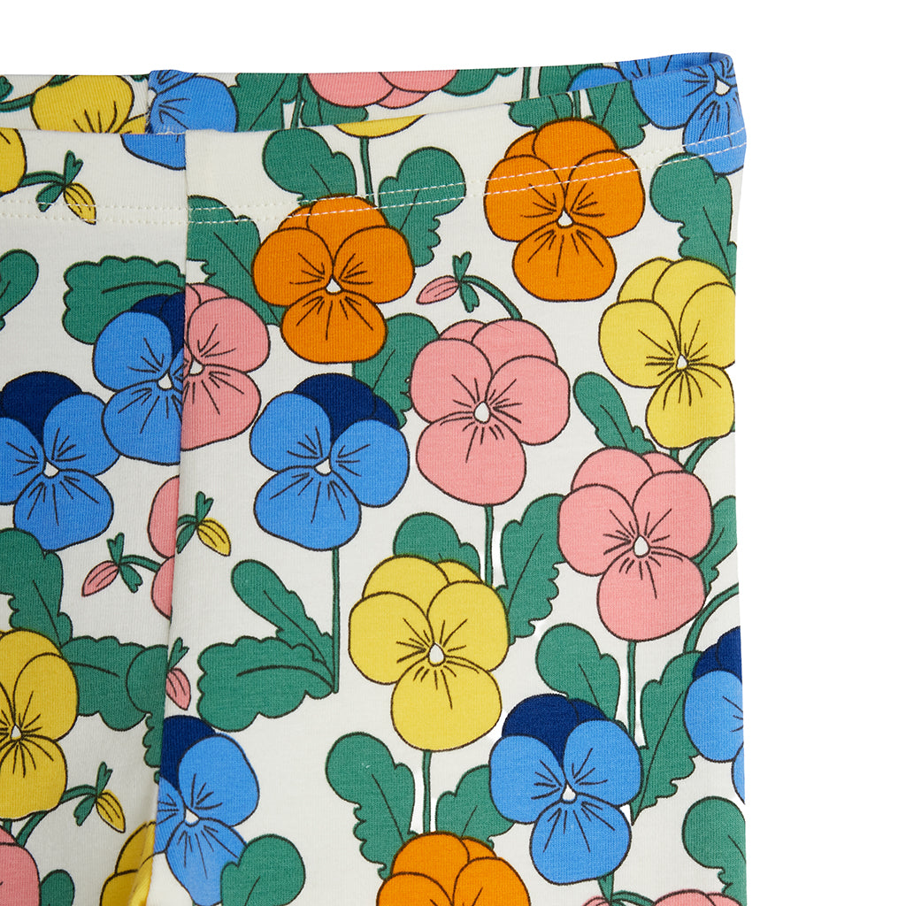 Mini Rodini Child Leggings Violas Flowers Print Multicolour