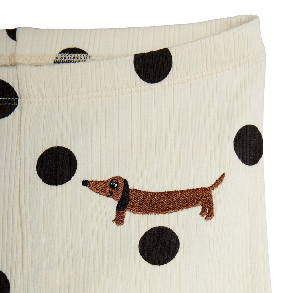 Mini Rodini Child Flared Pants Dots Print Cream
