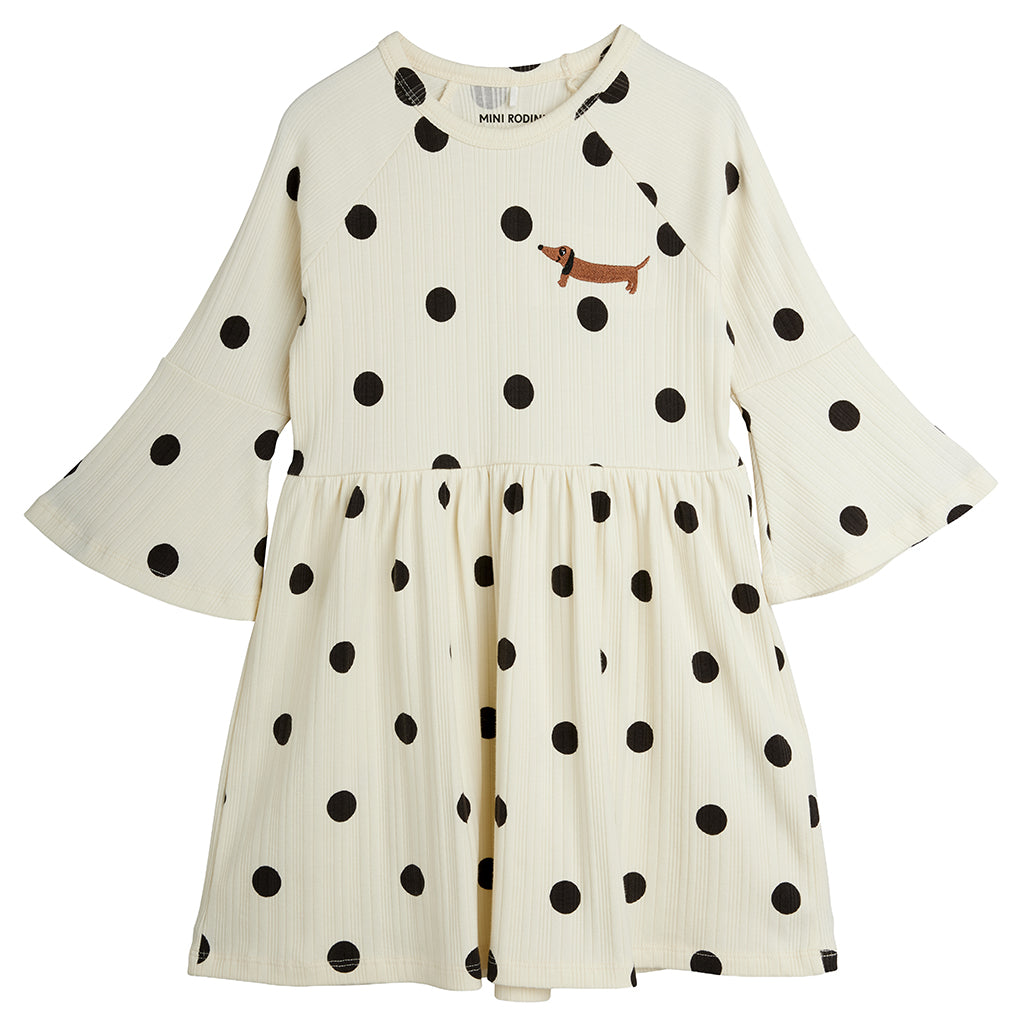 Mini Rodini Child Dress Dots Print Cream