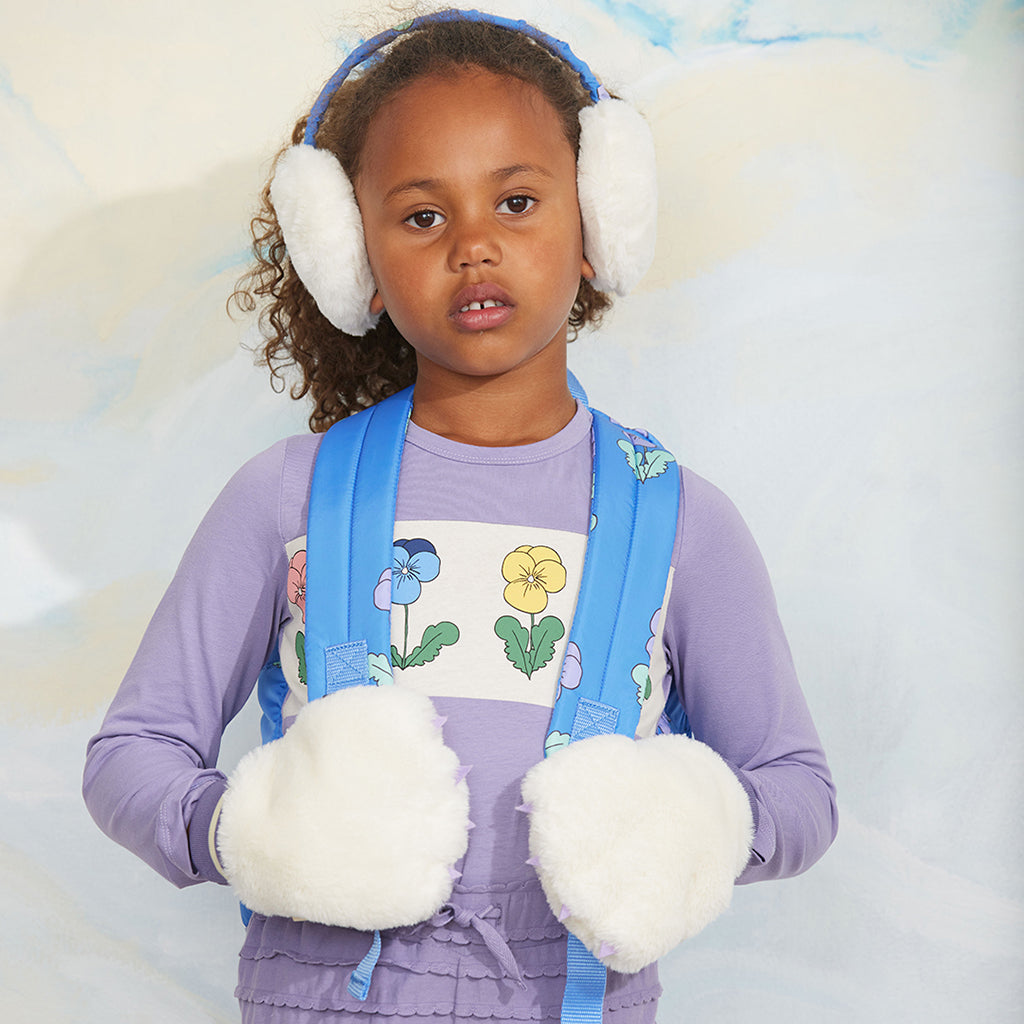 Mini Rodini Child Faux Fur Ear Muffs White