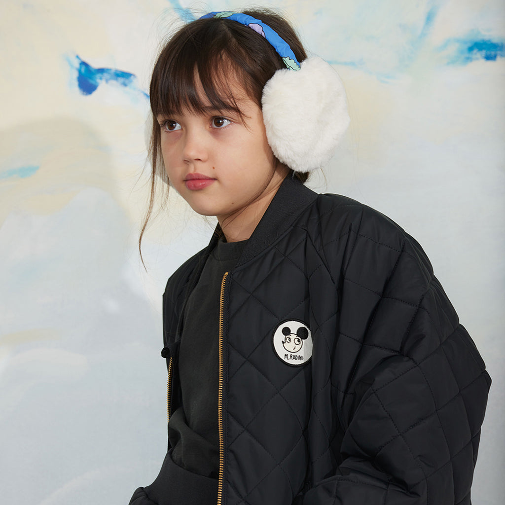 Mini Rodini Child Faux Fur Ear Muffs White