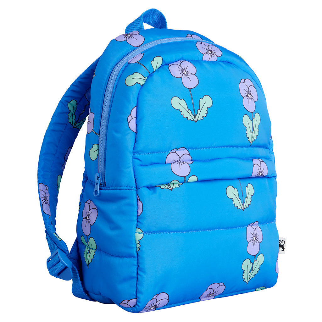 Mini Rodini Padded Backpack Violas Print Blue