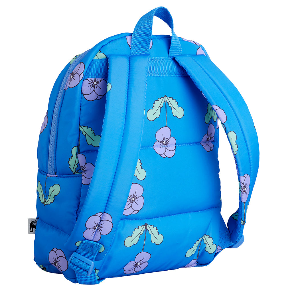 Mini Rodini Padded Backpack Violas Print Blue