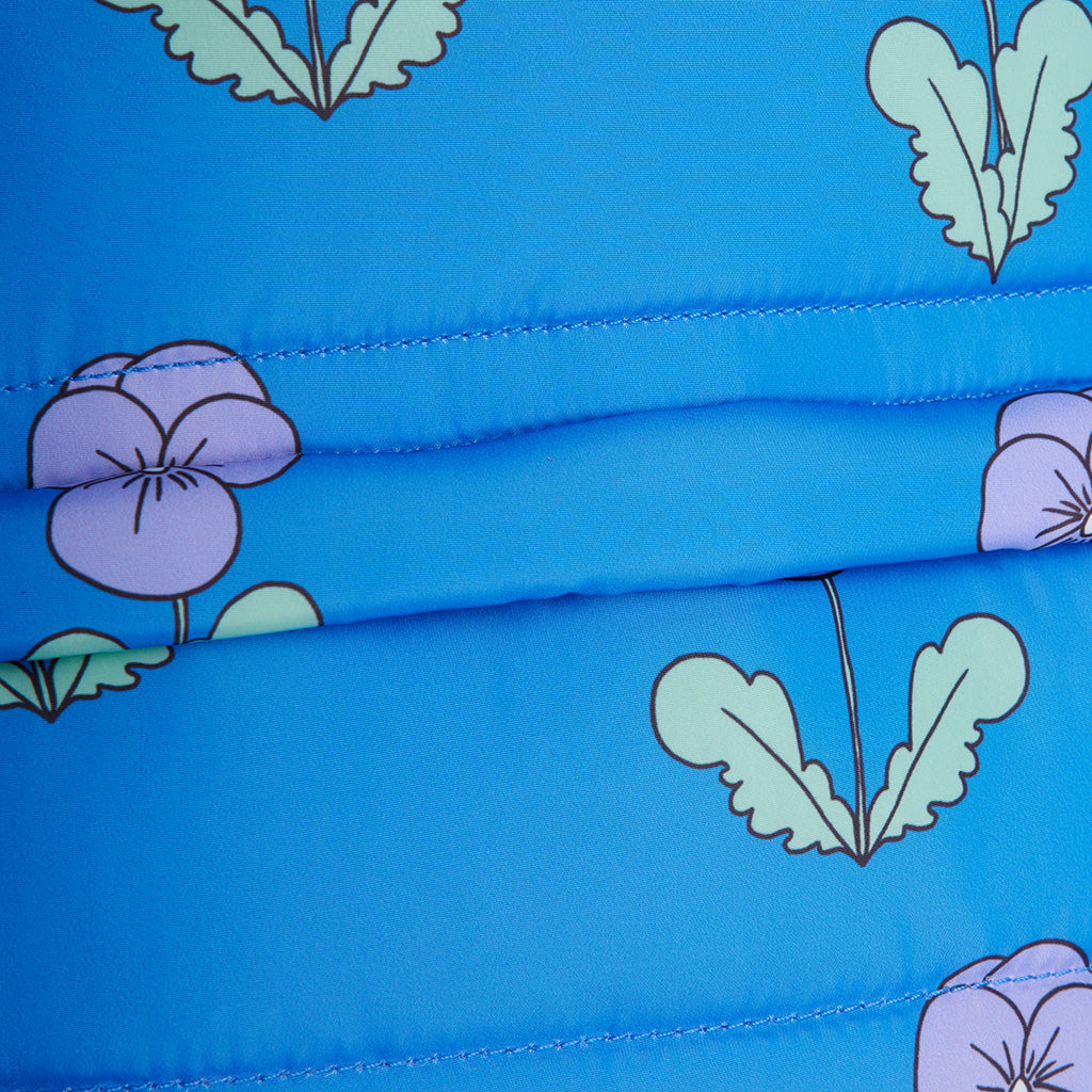 Mini Rodini Padded Backpack Violas Print Blue
