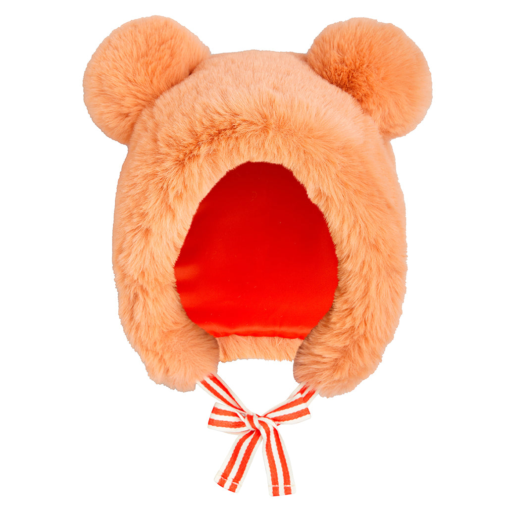 Mini Rodini Baby And Child Faux Fur Ear Hat Pink