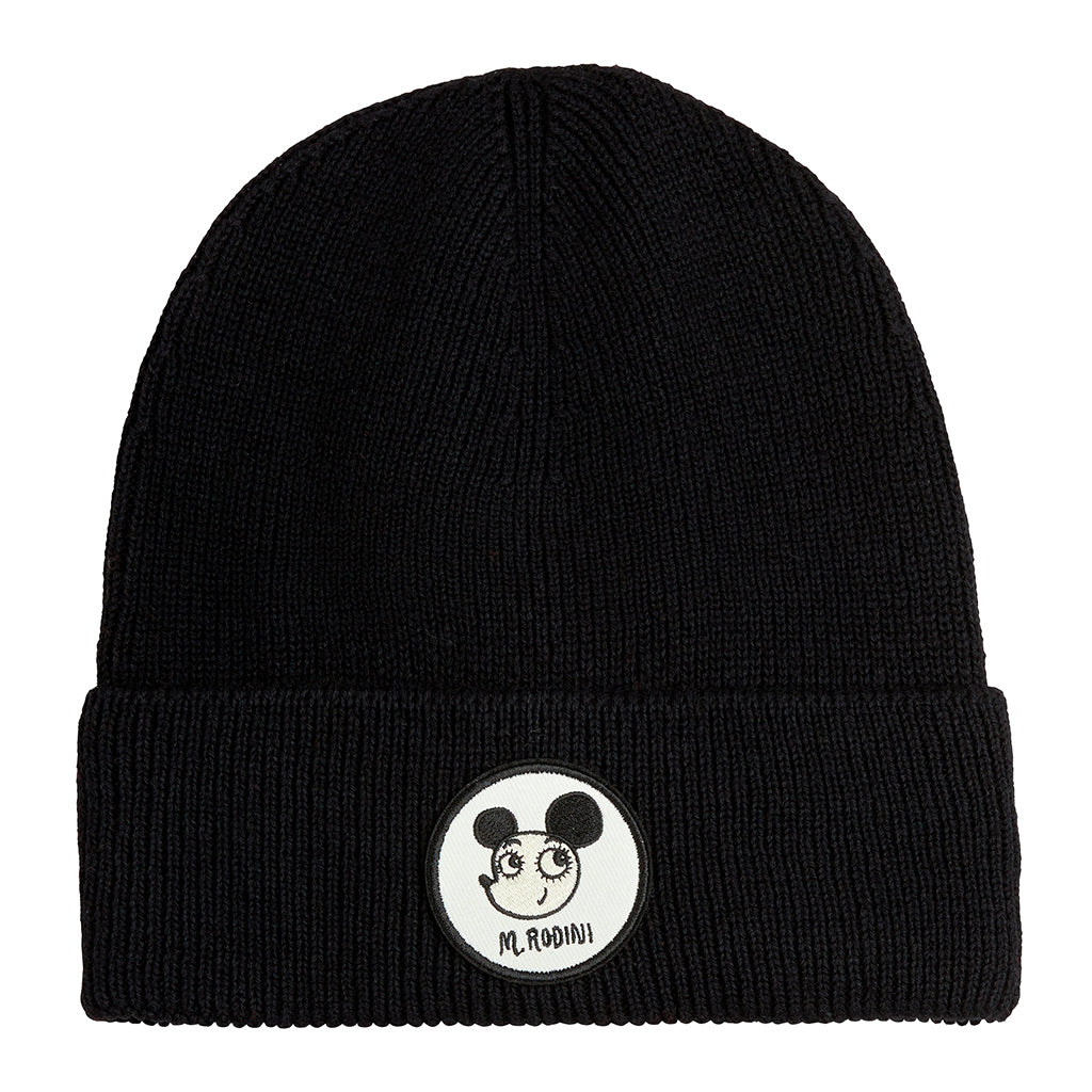 Mini Rodini Baby And Child Wool Blend Hat Black