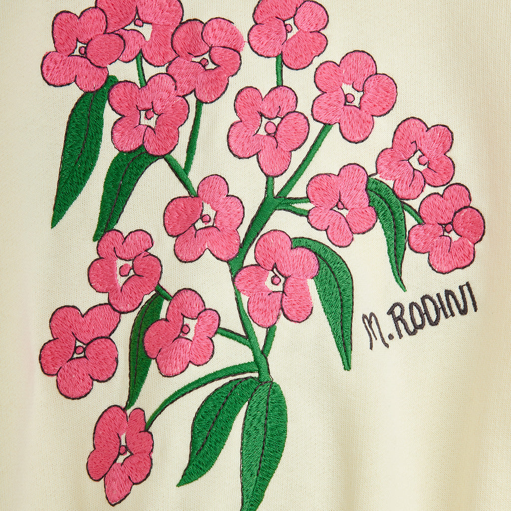 Mini Rodini Child Alpine Flowers Embroidered Sweatshirt Off-White