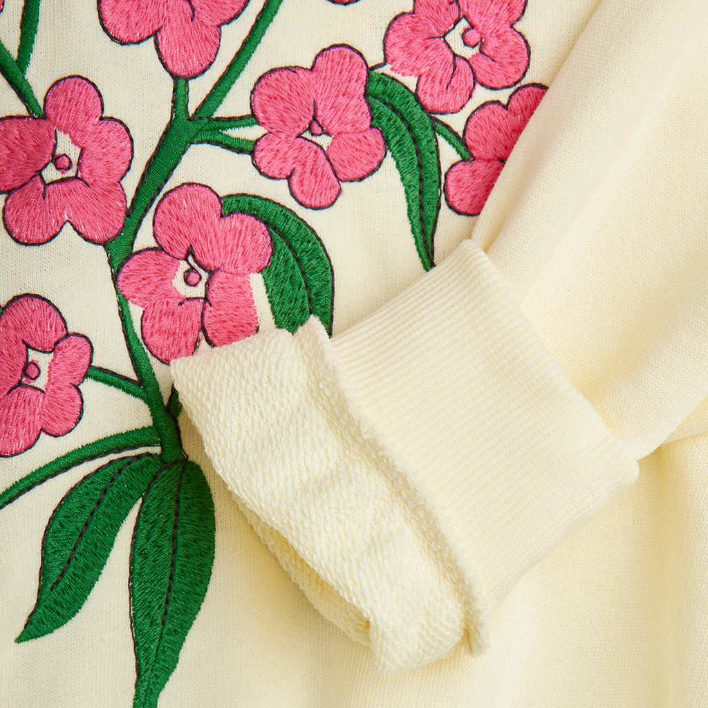 Mini Rodini Child Alpine Flowers Embroidered Sweatshirt Off-White