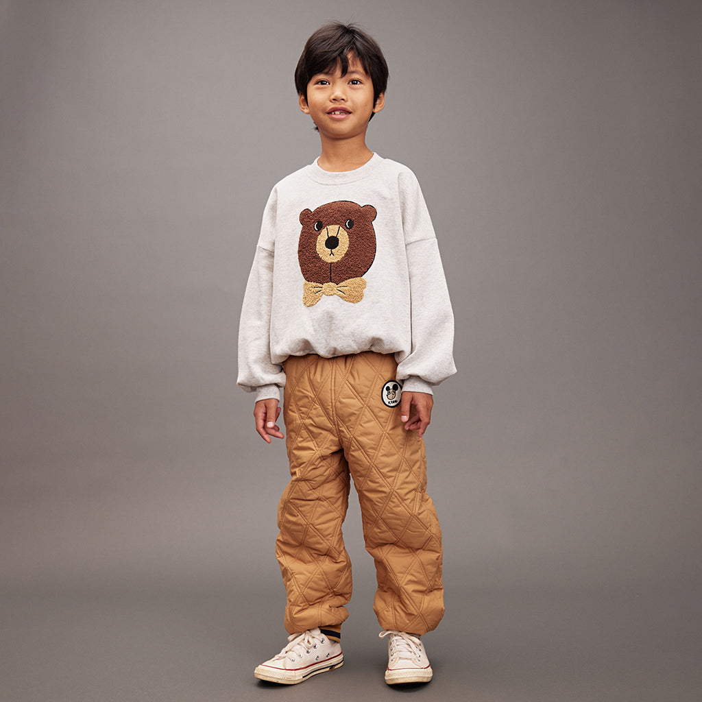 Mini Rodini Child Bear Chenile Sweatshirt Grey