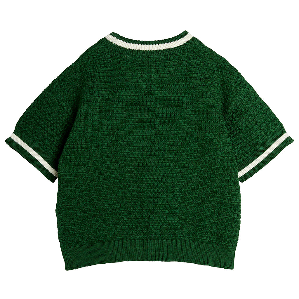 Mini Rodini Child Crochet Knit T-shirt Green