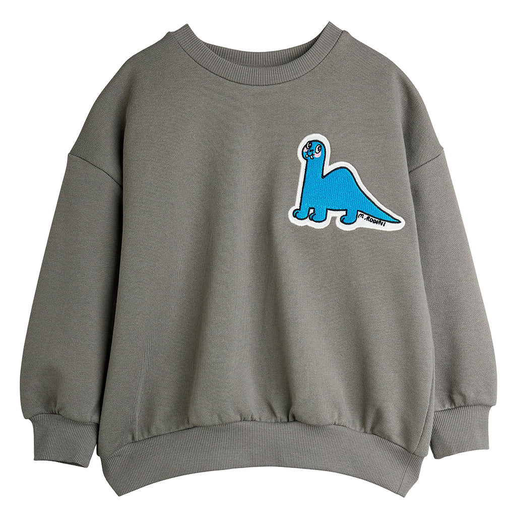 Mini Rodini Child Dino Patch Sweatshirt Grey