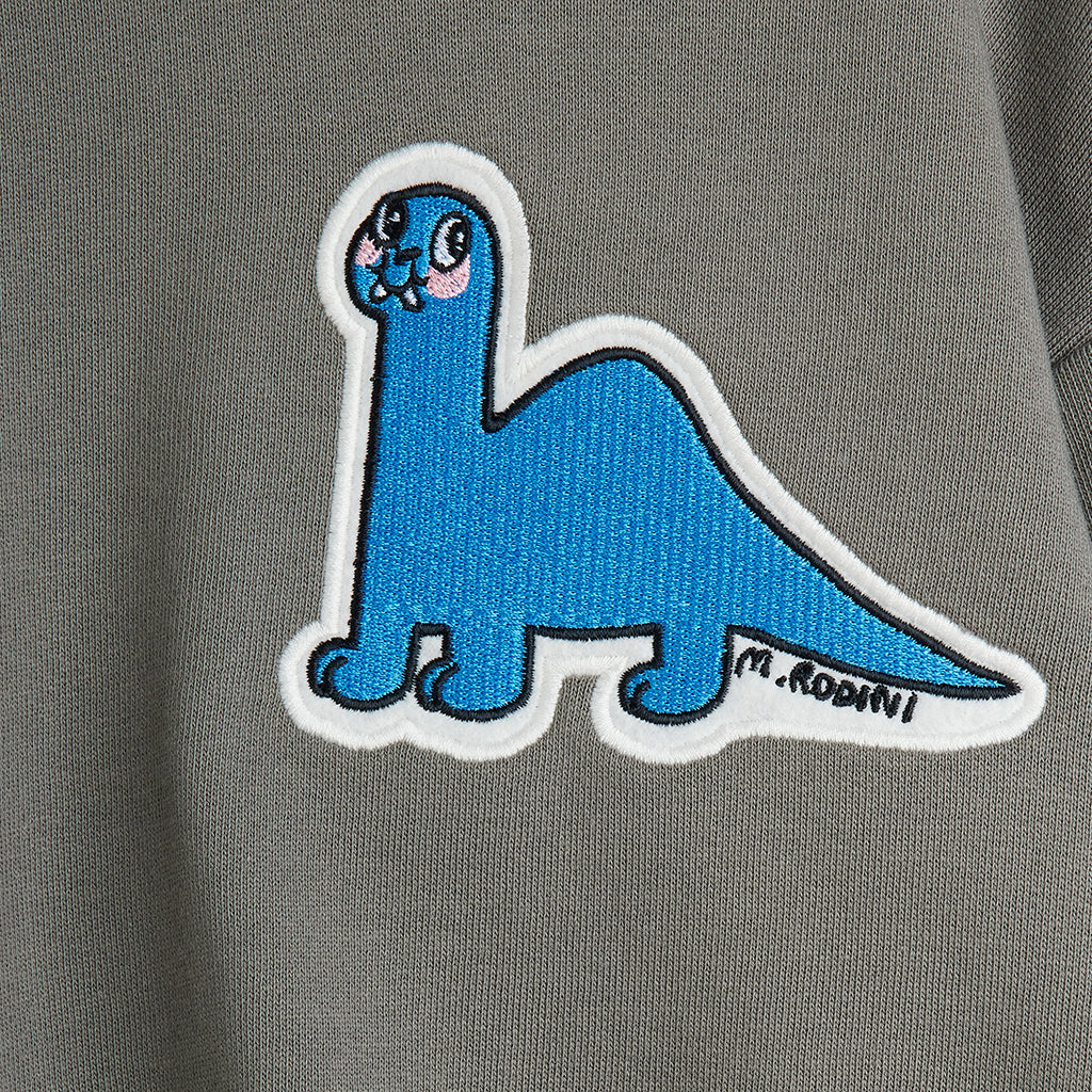 Mini Rodini Child Dino Patch Sweatshirt Grey