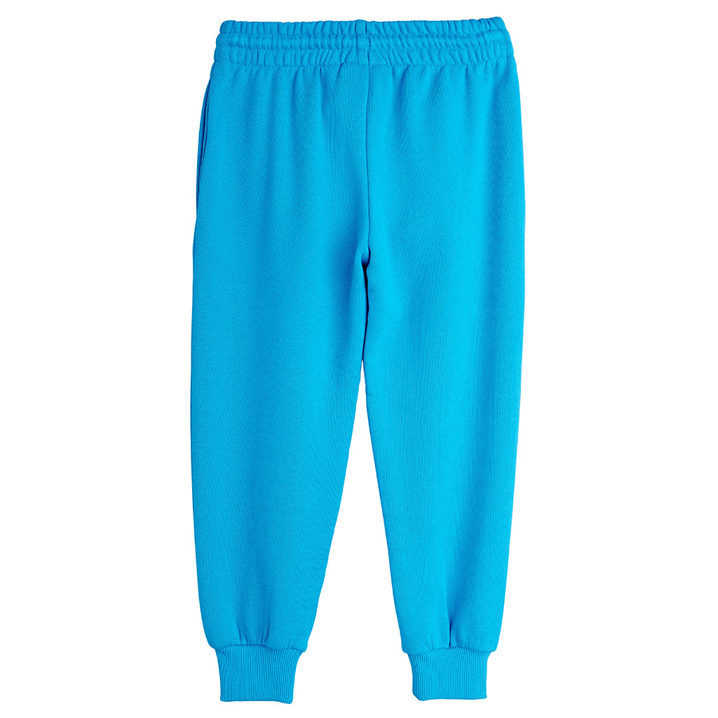 Mini Rodini Child Dog Embroidered Sweatpants Blue