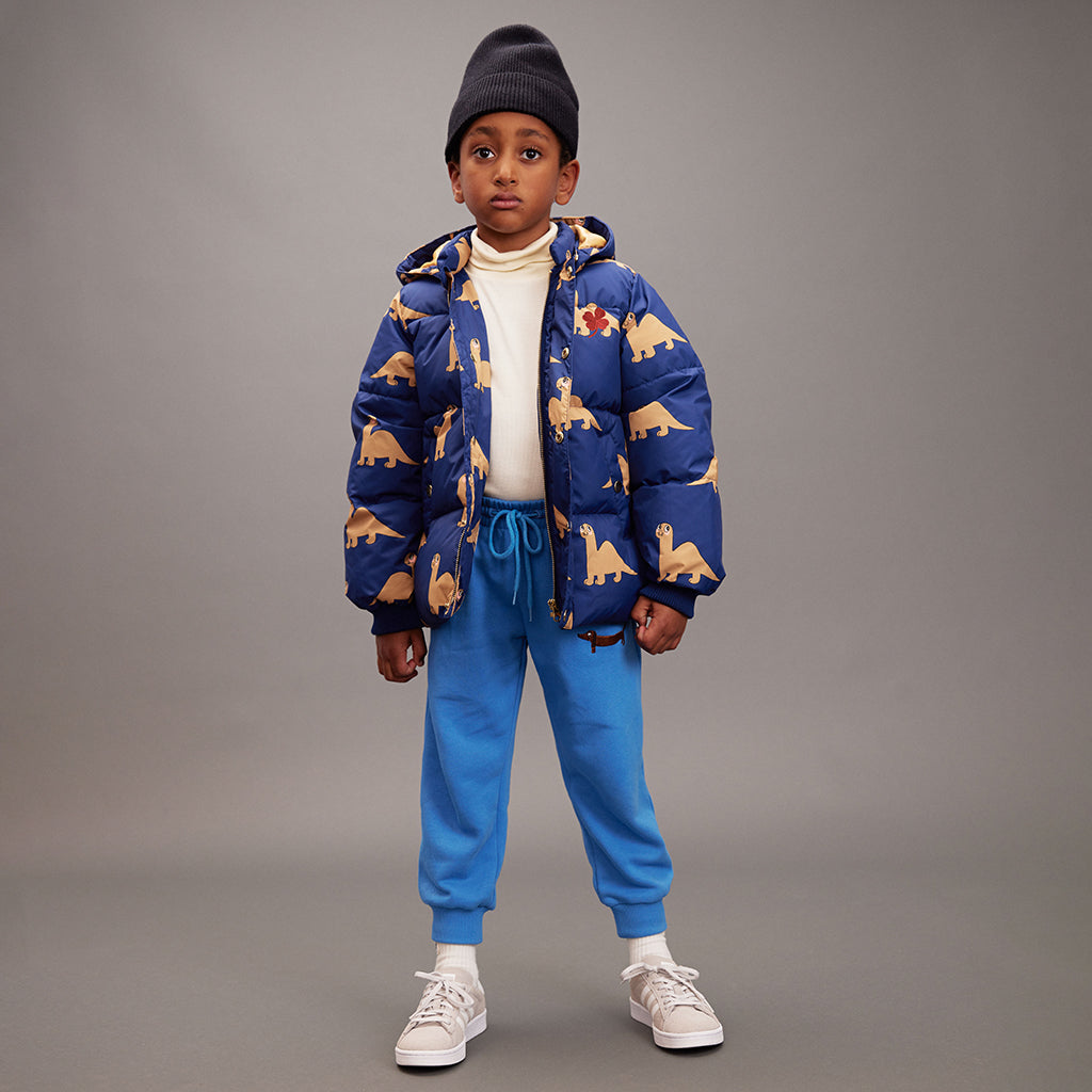 Mini Rodini Child Dog Embroidered Sweatpants Blue