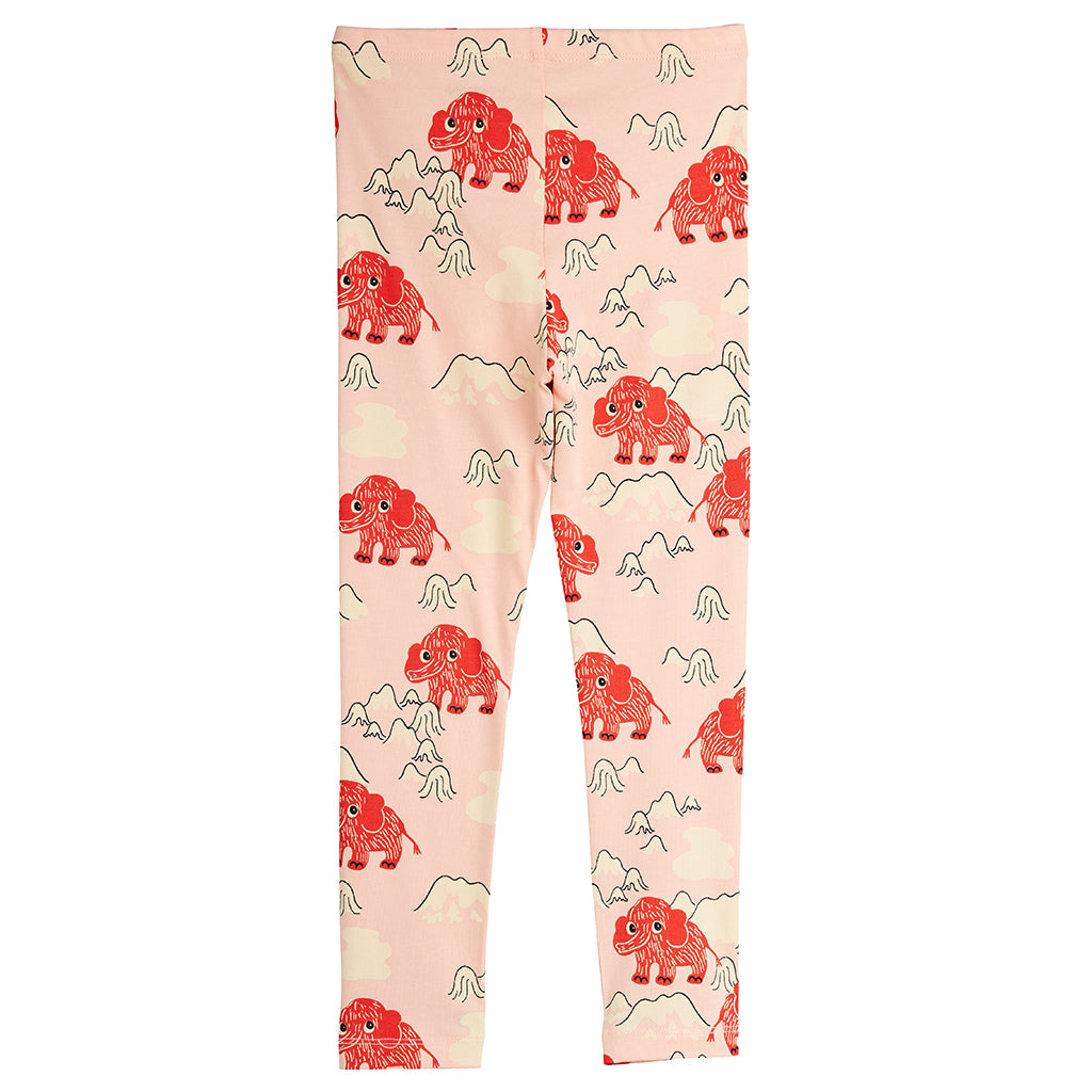 Mini Rodini Child Leggings Pink Mammoth Print