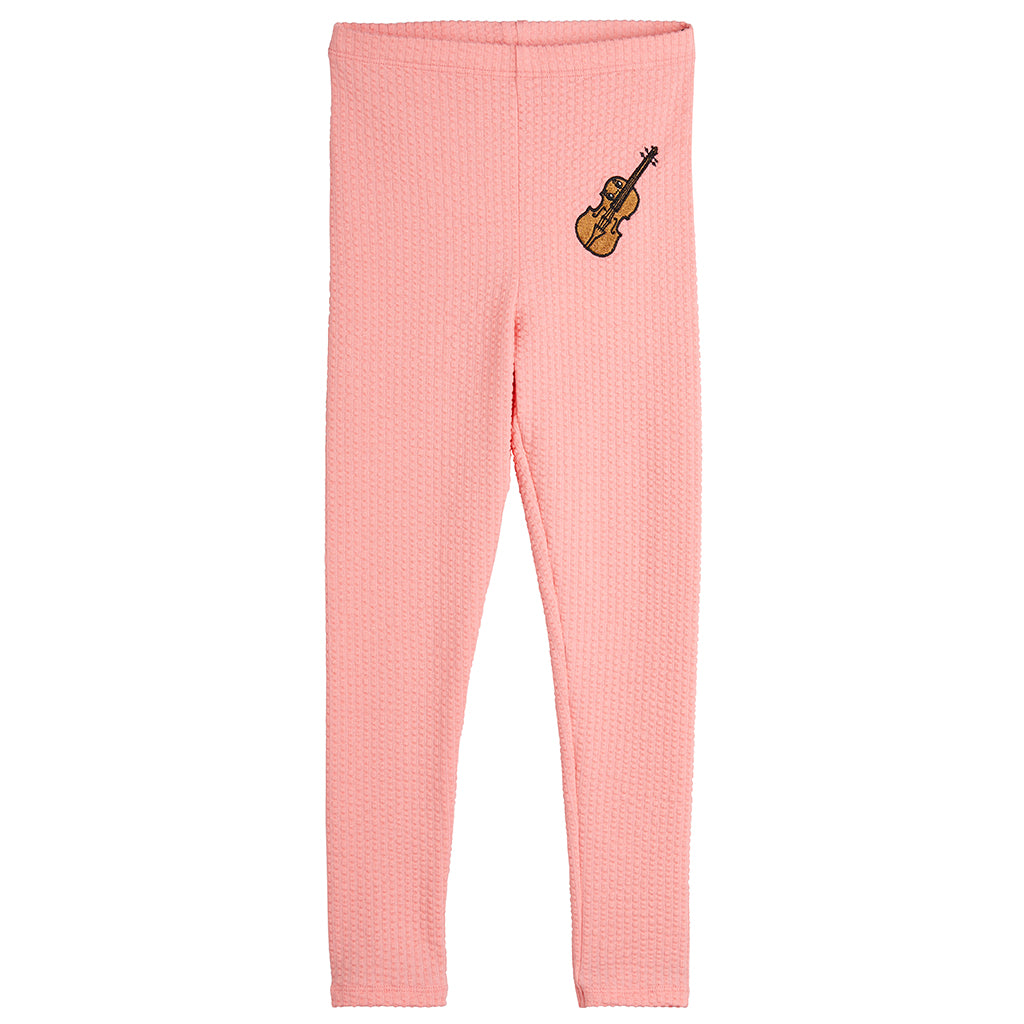 Mini Rodini Child Leggings With Violin Embroidery Pink