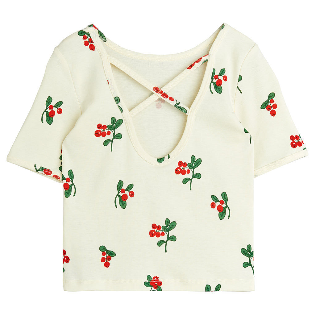 Mini Rodini Child Lingonberries Ballet T-shirt Cream