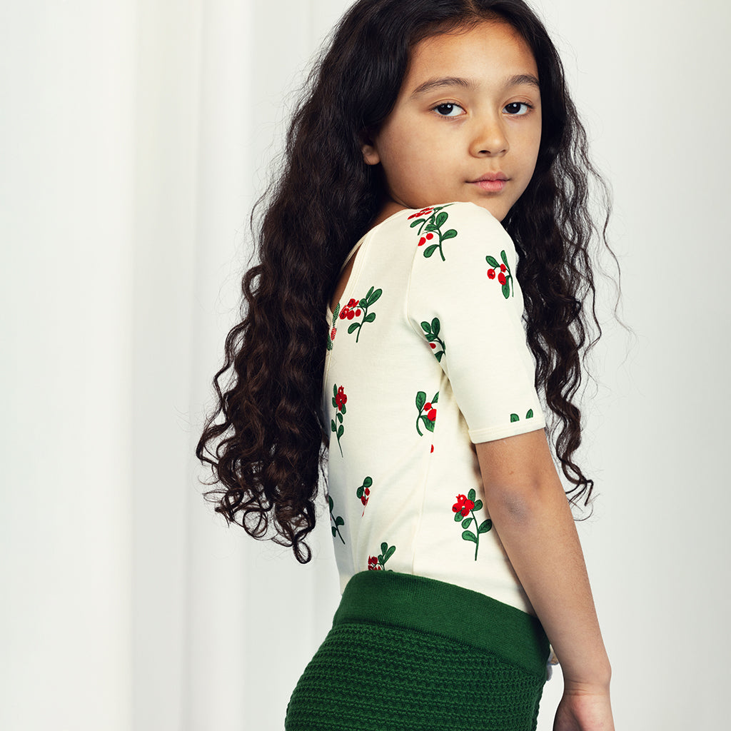 Mini Rodini Child Lingonberries Ballet T-shirt Cream