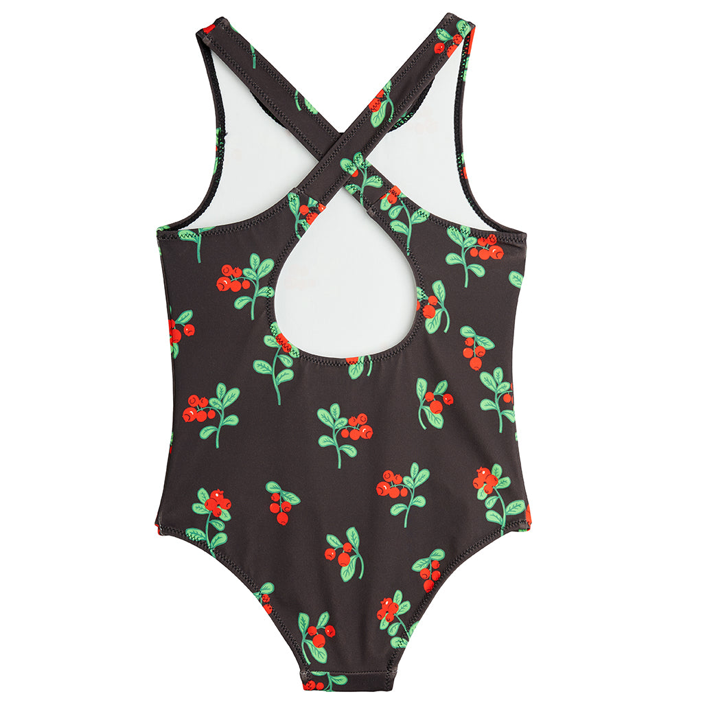 Mini Rodini Child Lingonberries Swimsuit Black