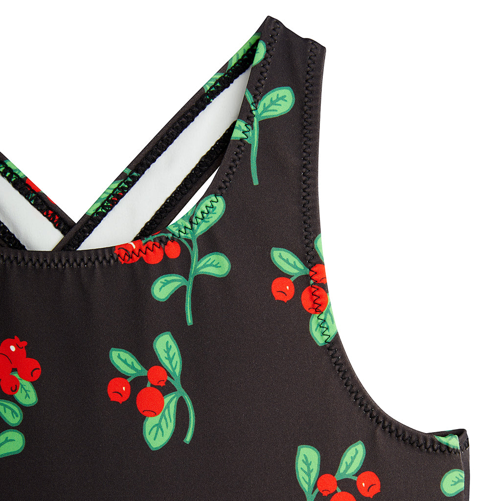 Mini Rodini Child Lingonberries Swimsuit Black