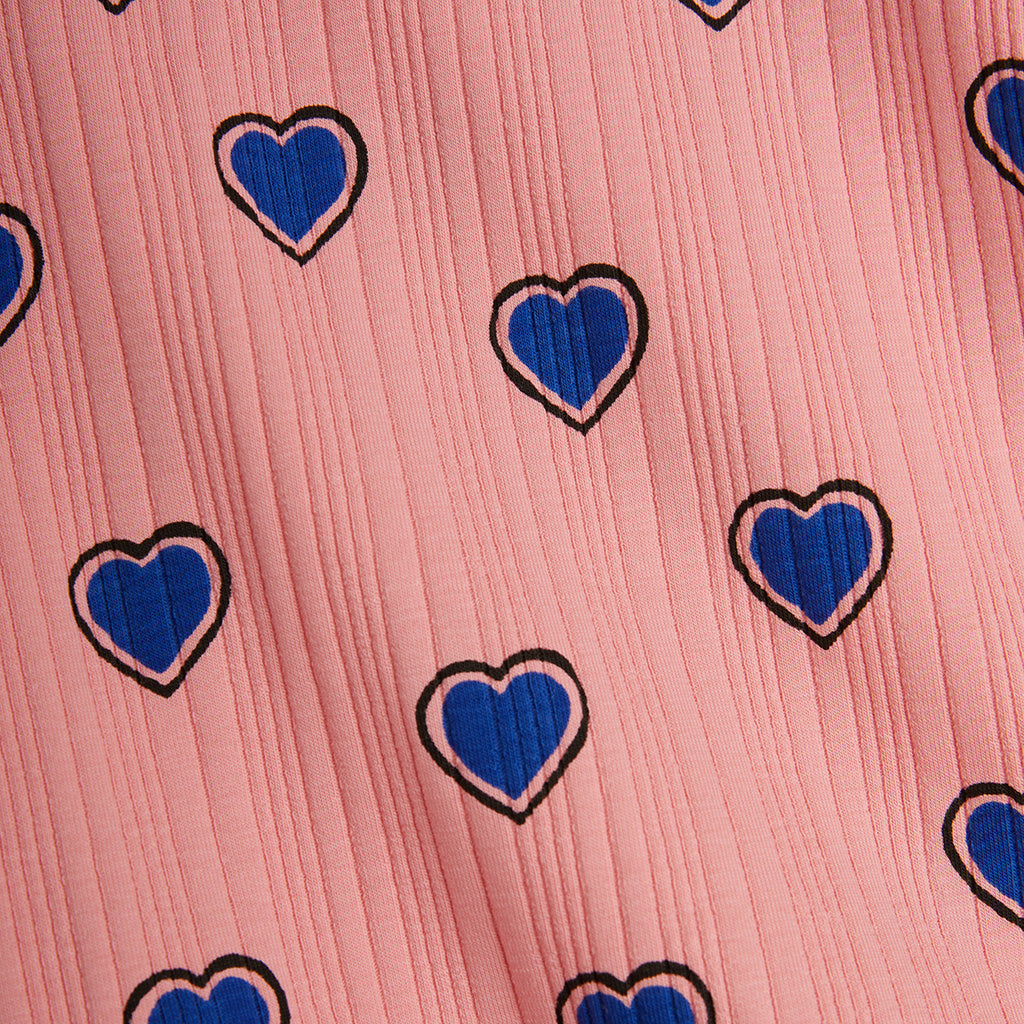 Mini Rodini Child Outlined Hearts Leggings Pink