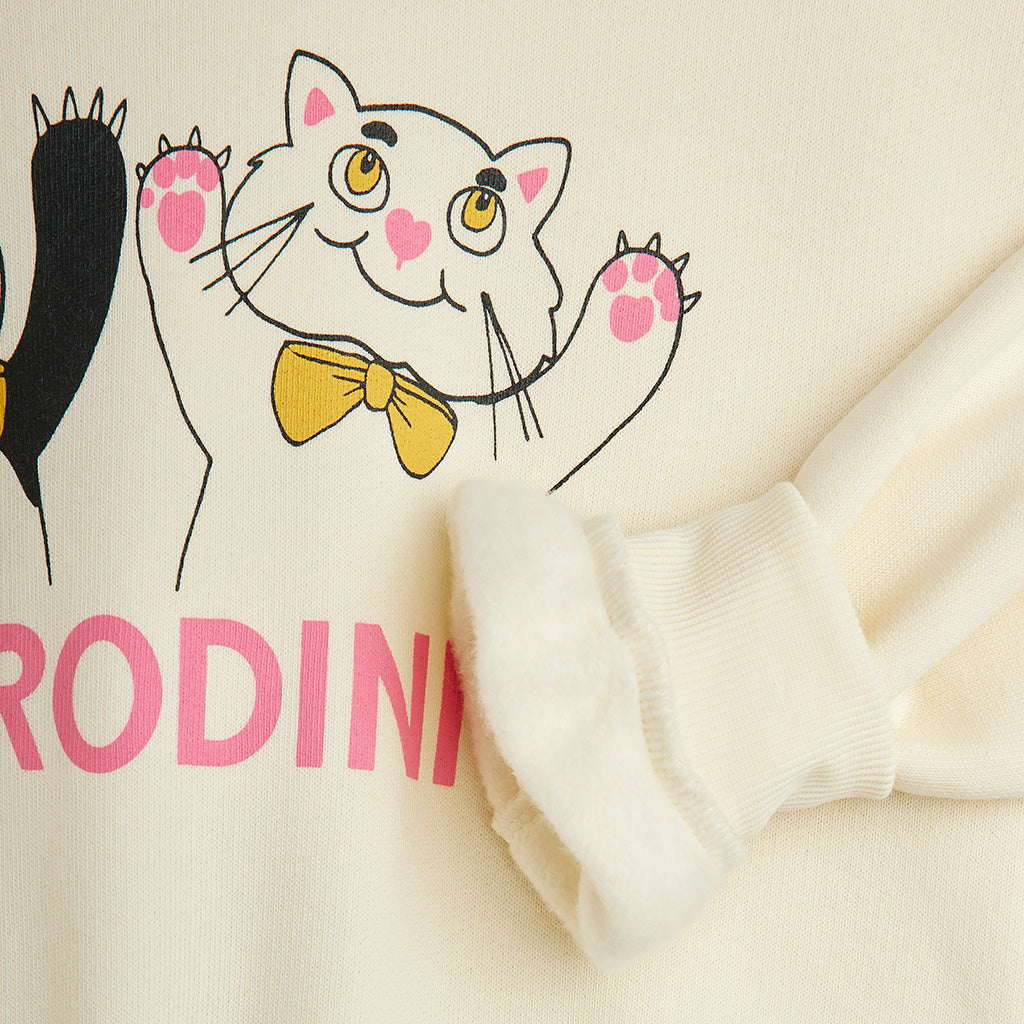 Mini Rodini Child Panda And Cat Sweatshirt Off-White
