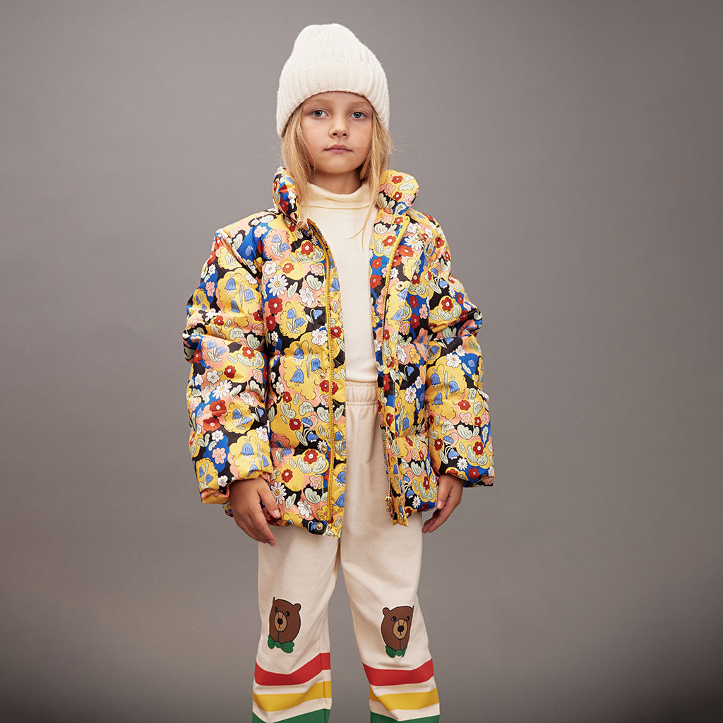 Mini Rodini Child Puffer Jacket Multicolour Flowers