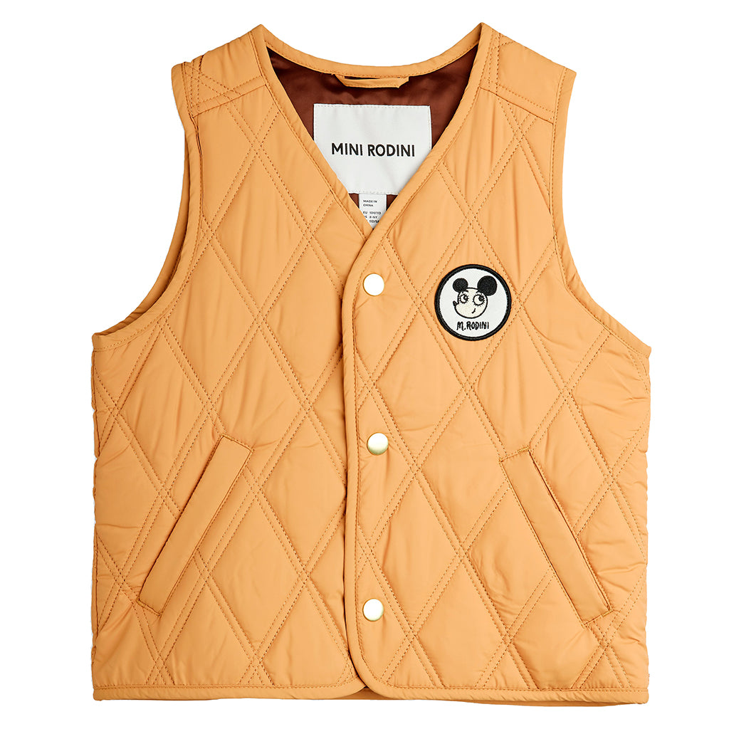 Mini Rodini Child Quilted Vest Beige