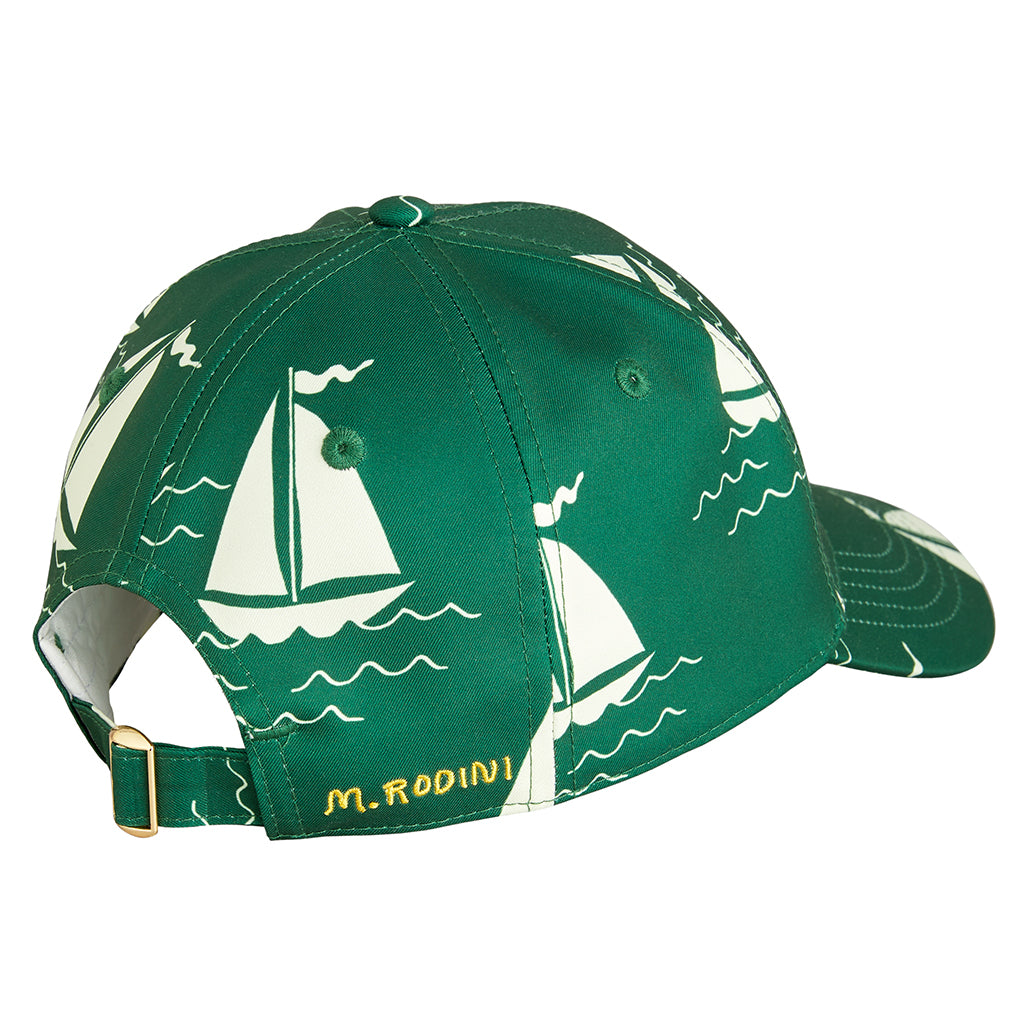 Mini Rodini Baby And Child Sailing Boats Cap Green
