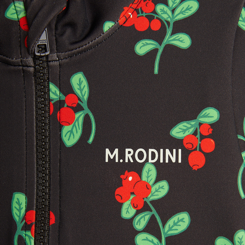 Mini Rodini Child Short Sleeved Swimsuit Lingonberries Black