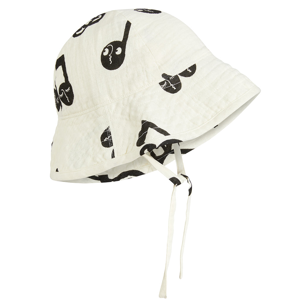Mini Rodini Baby And Child Sun Hat Notes White