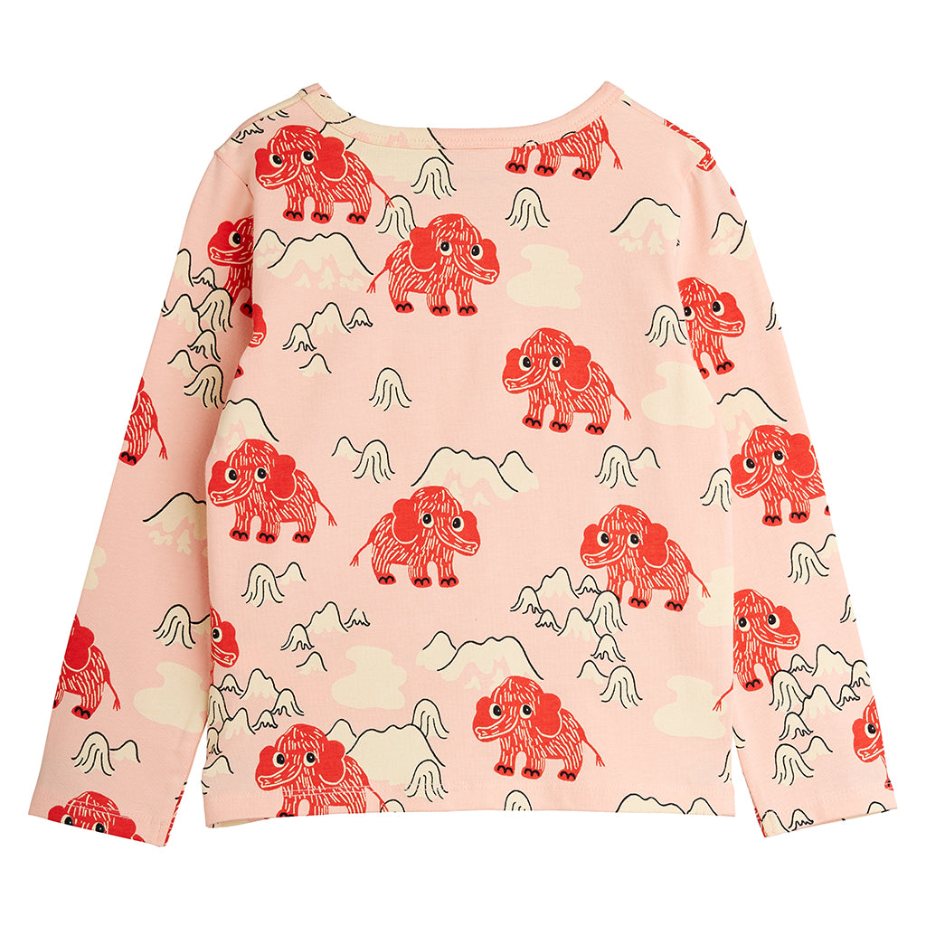 Mini Rodini Child T-shirt Pink Mammoth Print