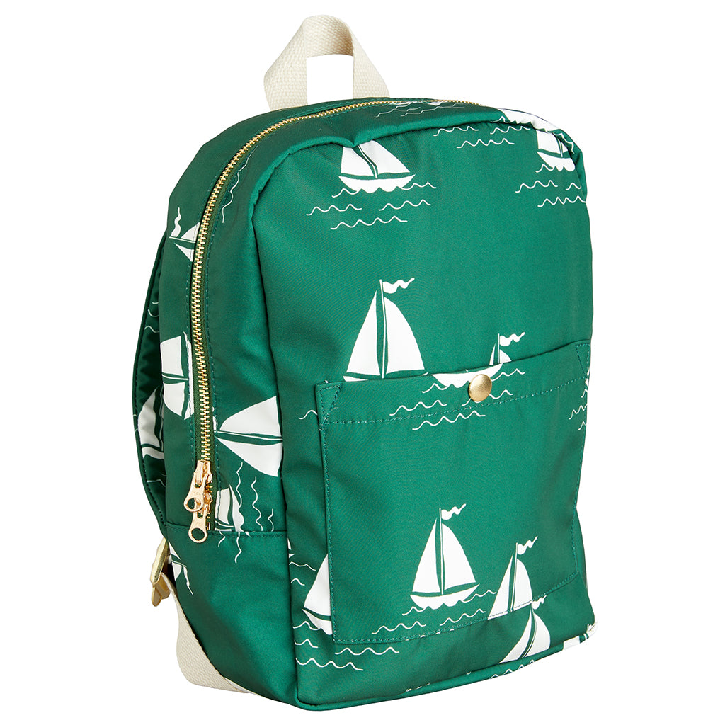 Mini Rodini Sailing Boats Backpack Green