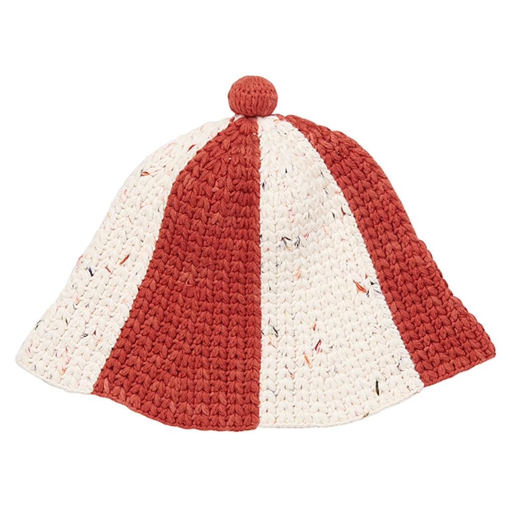 Misha & Puff Baby Crochet Tulip Hat Claystone Brown