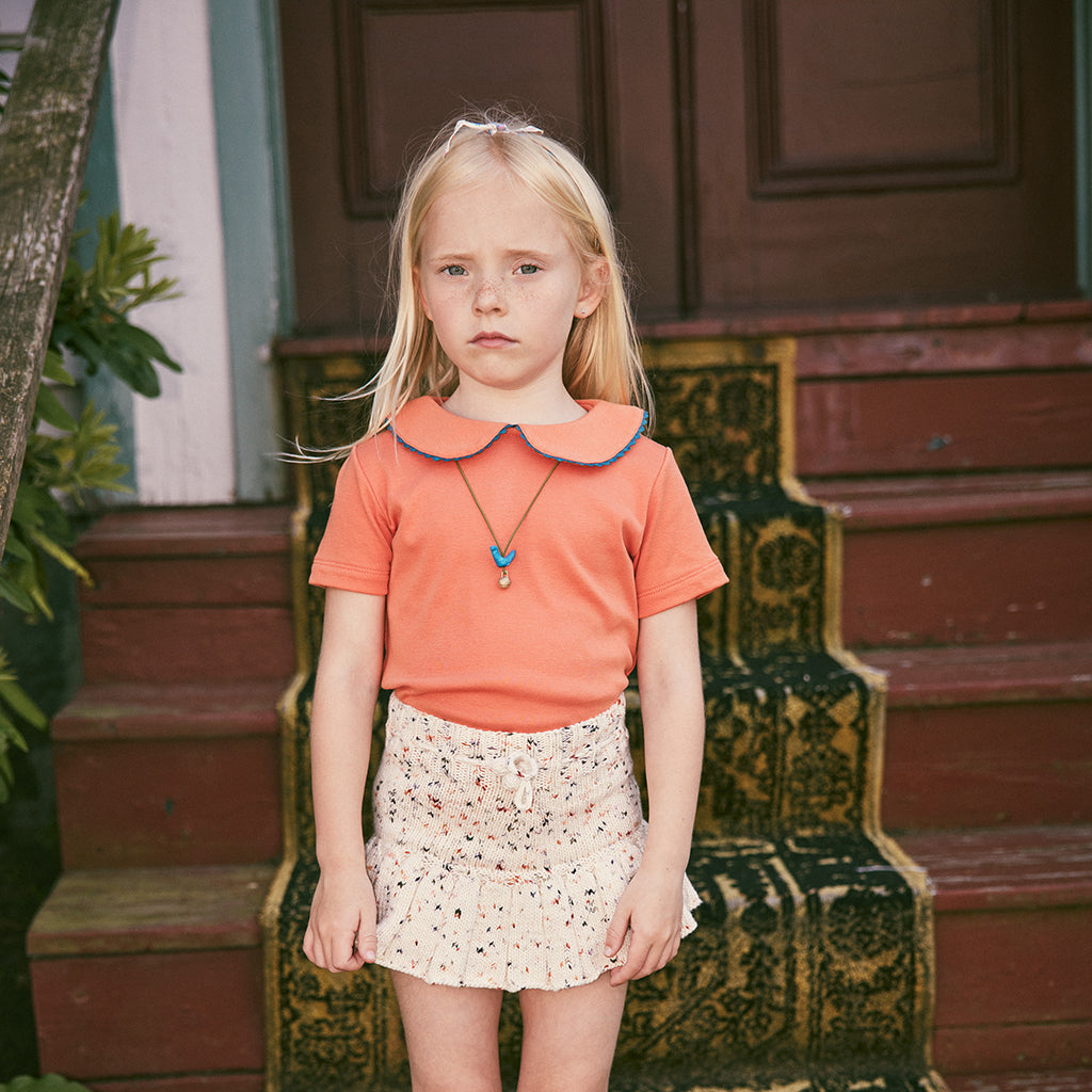 Misha & Puff Child Skating Pond Skirt Cream Picnic Confetti